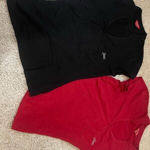 Guess Vibrant Red and black Shirts